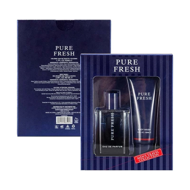Men's 2pcs Set Pure Fresh 50ml/1.7fl.oz EDT + 80ml/2.8fl.oz Body Wash