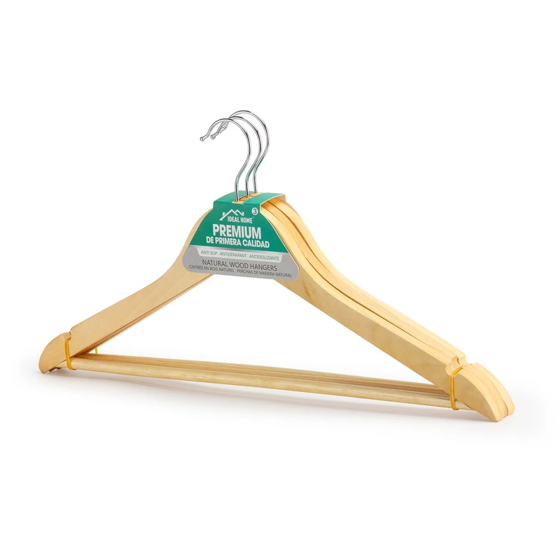 Ideal Home Wood Hanger 3Pack