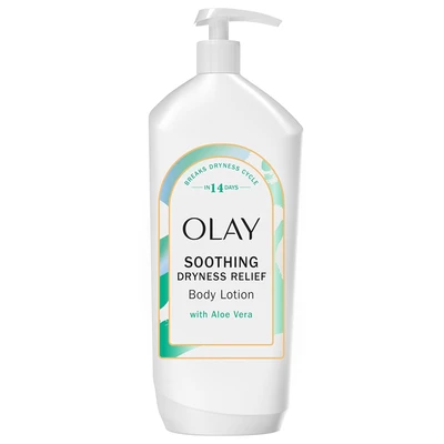OL18-SDRAV, Olay Body Lotion 18oz Soothing Dryness Relief with Aloe Vera, 075609211577
