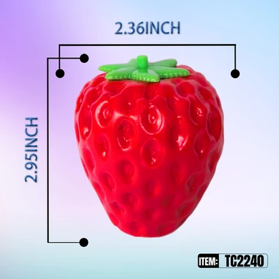 TC2240, Crunchy Squishy Strawberry 2.56"× 3.35", 887258042408