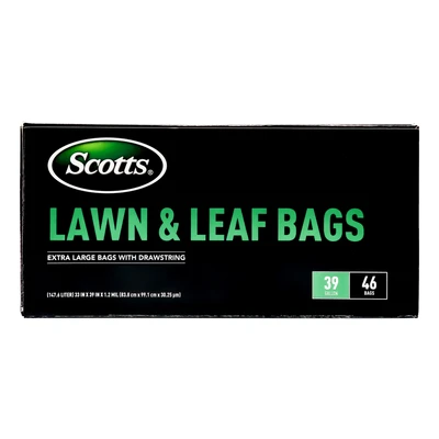 ST-30216, DrawstringTrash Bag Flex 39 Gal 46CT Black Lawn & Leaf - Scotts, 191554302167
