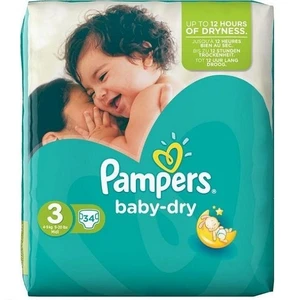 P3-34, Pampers Diaper Size 3 34CT, 4015400705161