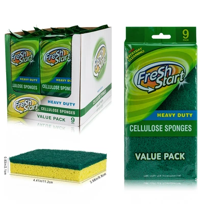 BL32228, Fresh Start Sponge 9PK Cellulose Heavy Duty, 191554322288