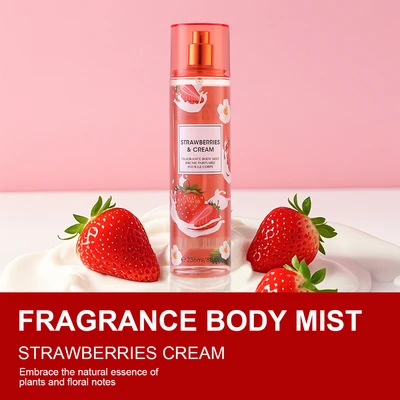 88623, Fragrance Body Mist 8 oz/236 ml Strawberries & Cream for Women - United Scents, 191554886230