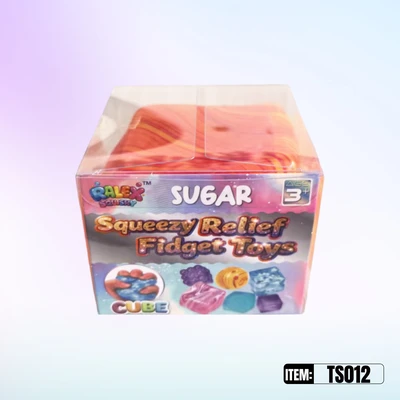 TS012, CUBE Squeezy Relief Fidget Toys  3.15"x3.15"x3.15", 887258020123