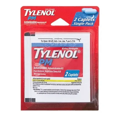 TYBL12PM, Tylenol PM Single-Pack Blister - 1 Caplets, 655708129456
