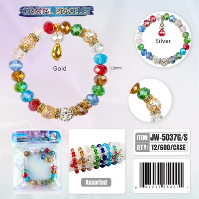JW-5037, Crystal Bracelet Random Color, 887257850011