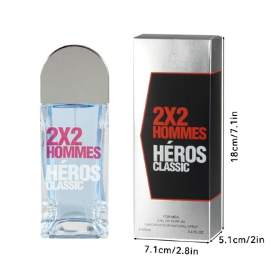 88271, Eau de Parfum 3.4 oz/100 ml 2X2 Hommes Héros Classic for Men - United Scents, 191554882713