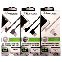 6 Ft USB to iPhone Charge and Sync cable for 14, 13, 12 & Others- Invincible Series