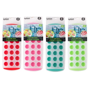 38138, Splash Silicone Ice Tray 2PK 42 Cubes  Round, 191554381384