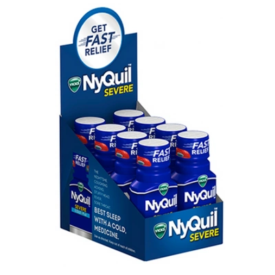 NQ1S, Nyquil Cold & Flu 1oz one Dose Severe Expired, 323900042100