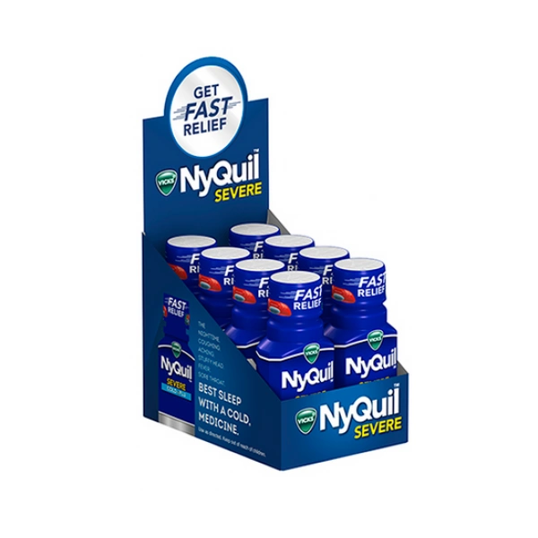NQ1S, Nyquil Cold & Flu 1oz one Dose Severe Expired, 323900042100