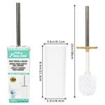 70060, Ideal Home Stainless Steel Toilet Brush w/ Bamboo Lid, 191554700604