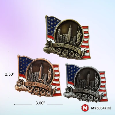 MY603, New York Souvenir M. Metal Magnet, 887257916038
