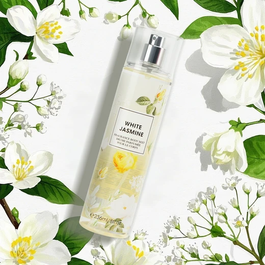 88631, Fragrance Body Mist 8 oz/236 ml White Jasmine for Women - United Scents, 191554886315