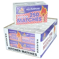 43000-24, EZ Flames Wooden Matches 250 Count 2 Pack, 191554430006