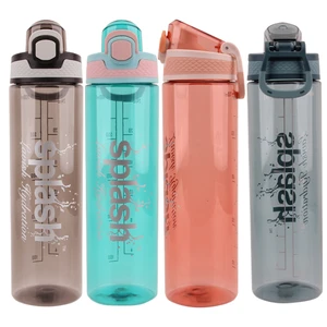 58142, Splash Plastic Bottle 23.67oz Flip Cap w/ Lock, 191554581425
