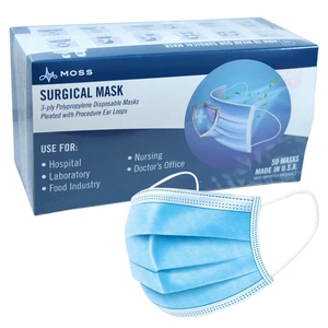 MASK-MOSS, Face Mask 50Pack Made in USA