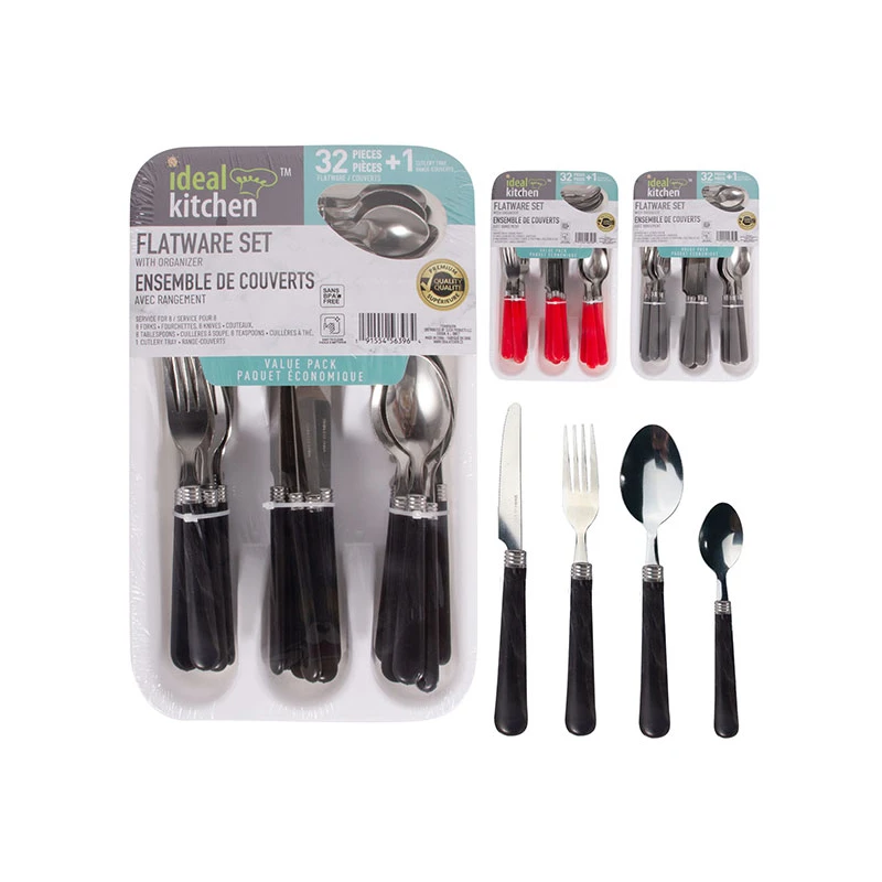 Ideal Kitchen 32PK FLATWARE SET WITH ORGANIZER