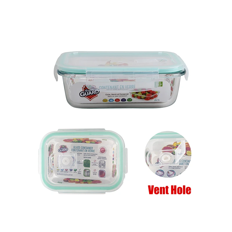 Fresh Guard Glass Container 21.3oz Oven Safe 1pk