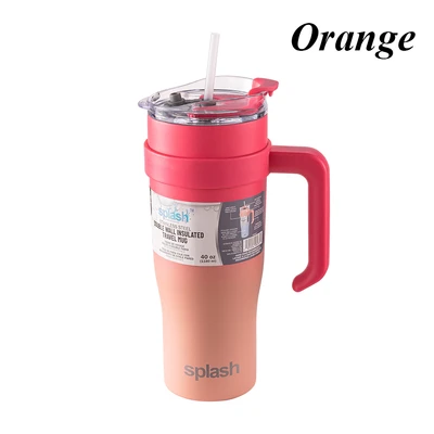 58233C, Splash Bottle Stainless Steel Travel Mug 40oz 2 Tone, 191554582330