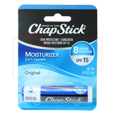 CS.15M, ChapStick Moisturizer Lip Balm, SPF 15 - 0.15 oz, 305730725125