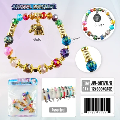 JW-5017, Crystal Bracelet Random Color, 887257850011