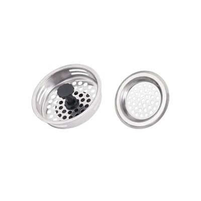 42104, Ideal Kitchen Sink Strainer Stainless Steel 2PK  - Perforated mesh, 191554421042