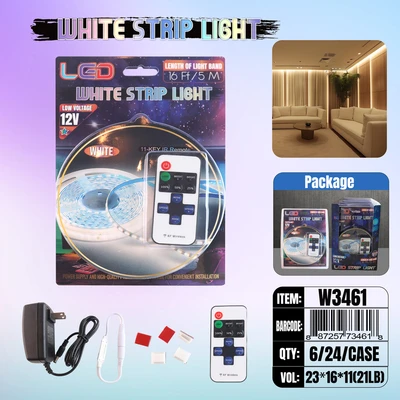 W3461, 5M 5050 300 LEDS White-Color  Strip Flexible, 887257734618
