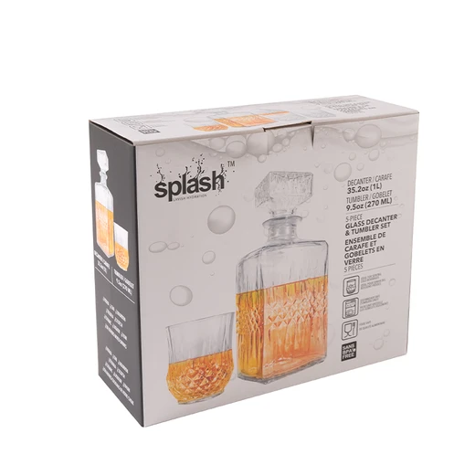 33185, Splash Decanter & Tumbler Set 5PK, 191554331853