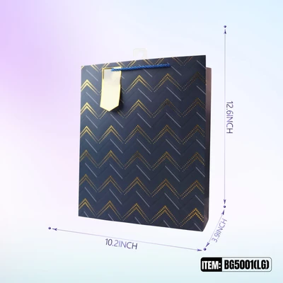 BG5001-LG, BG Gift Bags LG x4 Assted.10.2"x3.9"x12.6", 887257150029