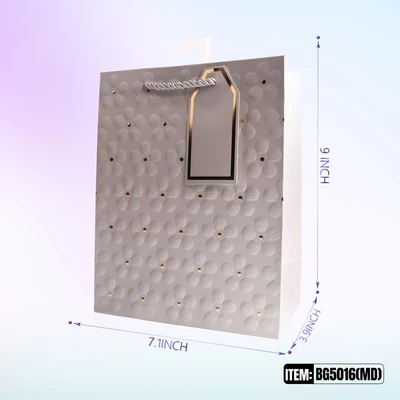 BG5016-MD, General Gift Bags MD x4 Assted.  7.1"x3.9"x9", 887257150364