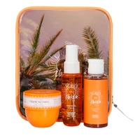89518, Women's 3 Pcs Bag Set 1.76 oz Body Butter 2 oz Bubble Bath 1.02 oz Body Mist Valencia Vibes Scents - Solo En lbiza, 191554895188
