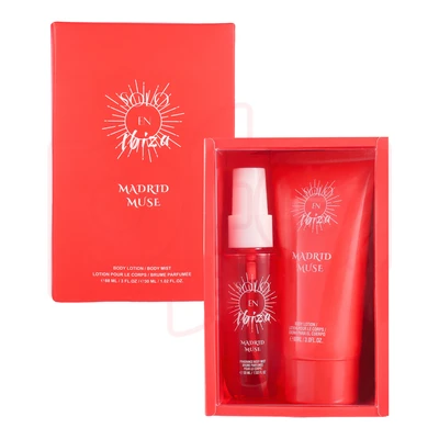 88708, SOLO EN IBIZA Women's 2pcs Mini Set  MADRID MUSE 1.02oz/30ml Body mist 3oz/88ml Body lotion, 191554887084