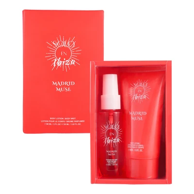 88708, SOLO EN IBIZA Women's 2pcs Mini Set  MADRID MUSE 1.02oz/30ml Body mist 3oz/88ml Body lotion, 191554887084