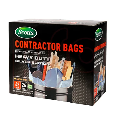 ST-30218, Contractor Bag Box 42 Gal 26CT Silver - Scotts, 191554302181
