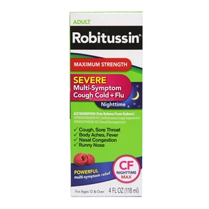 ROBI-MSCF4, Robitussin Multi Symptom CF Nighttime 4oz Syrup