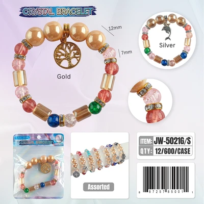 JW-5021, Crystal Bracelet Random Color, 887257850011
