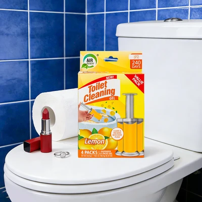 60131, Air Fusion Toilet Cleaning Gel 6.43oz 4PK – Lemon, 191554601314
