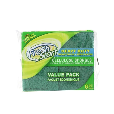 32225, Fresh Start Heavy Duty Cellulose Sponges 6pk, 191554322257