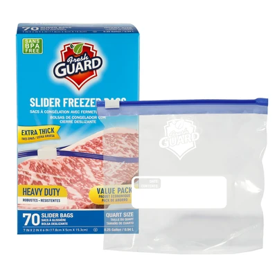 31108, Fresh Guard Slider Freezer Quart 70ct, 191554311084