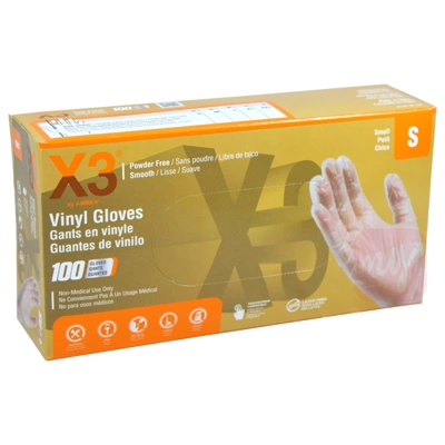 GPX342100, Ammex Vinyl Gloves 100CT Small, 697383942395