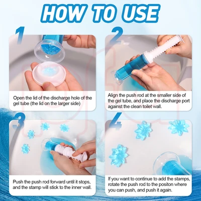 60127, Toilet Cleaning Gel 1 Pack Clean Pine Scent 1.61oz with 14 Stamps - Air Fusion, 191554601277