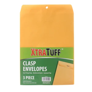46202, XtraTuff Clasp Envelope 9x12in 3PK, 191554462021