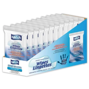 60405, Wish Hand Sanitizing Wipes Bag 40CT 75% Alcohol, 191554604056