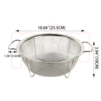 33302, Ideal Kitchen Stainless Steel Strainer 10.2 inch, 191554333024