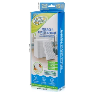 32233, Fresh Start  Miracle Sponge Eraser  15PK, 191554322332