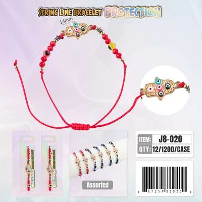 J8-020, String Line Protection Bracelet, 887257880209