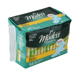 M69205, Modess Ultra Thin Regular Pads 14CT, 855424008053