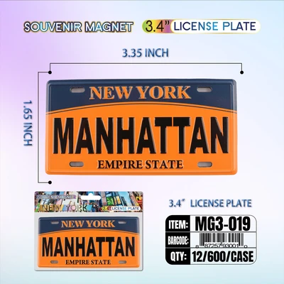 MG3-019, License Plate Magnet  3.35“x1.65", 887257930010